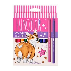 Фломастеры BrunoVisconti®
12 цветов FUNCOLOR
картонная коробка
Арт. 32-0067