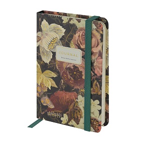ЗАПИСНАЯ КНИЖКА "MEGAPOLIS JOURNAL" А6, 100 Л.  НА РЕЗИНКЕ "FLORA.LUSH BOUQUET", ЛИНЕЙКА
Арт. 3-478/17