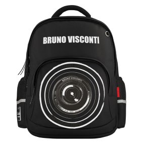 Рюкзак BrunoVisconti®
классический 
черный с эргономичной спинкой
«ОБЪЕКТИВ»
Арт. 12-002-159/01