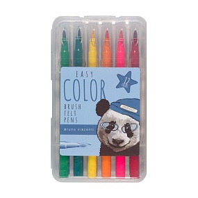 Фломастеры - кисточки BrunoVisconti
12 цветов
в платиковом пенале
EasyColor
Арт. 32-0022