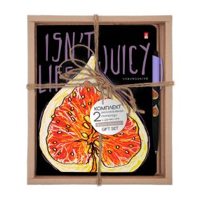 НАБОР ПОДАРОЧНЫЙ "JUICY LIFE. Инжир" (ДВЕ ТЕТРАДИ И РУЧКА)
Арт. 7-48-1131-2/3