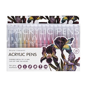 Набор BrunoVisconti®
из 36-ти акриловых ручек
"FLORA.Ирисы"
1 мм
Арт. 20-0501/02