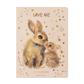 Тетрадь общая BrunoVisconti®
А5 (147 х 210 мм)
"LOVE ME.ЗАЙКИ" 40 л., клетка
Арт. 7-40-001/221