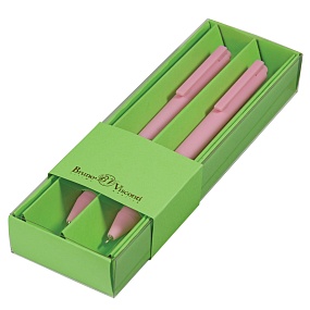 Набор BrunoVisconti®
из 2-х шариковых автоматических ручек
"POINTCLICK"0.38 мм, синий, в картонном салатовом  футляре Zefir
Арт. 20-0377/0202