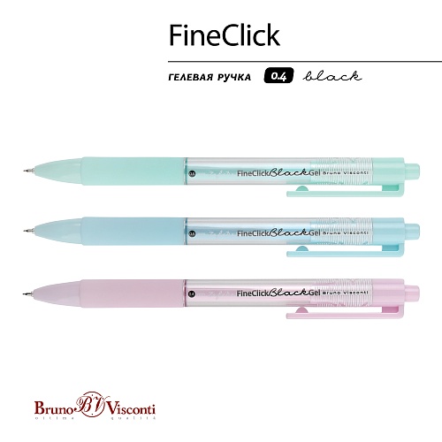 Ручка гелевая BrunoVisconti®
"FineClick" 
0.38 мм Zefir, черная
Арт. 20-0391/42: фото #3