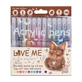 Набор BrunoVisconti®
из 12-ти акриловых ручек
"LOVE ME"
1 мм, ассорти
Арт. 20-0499/03
