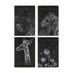 SKETCHBOOK BrunoVisconti®
«МИКС - 1» 147х210  мм, 40 л.
Черный 80 г, декоративная нить
Арт. 3-580/01
обложка в ассортименте