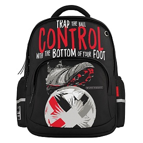 Рюкзак BrunoVisconti®
классический 
черный с эргономичной спинкой
«FOOTBALL.BLACK AND WHITE»
Арт. 12-002-255/01