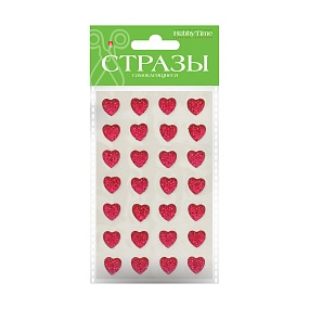 НАБОР САМОКЛЕЯЩИХСЯ СТРАЗ №83 "СЕРДЕЧКИ", 12 ММ, 4 ЦВ.
Арт. 2-343/01