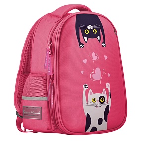 Рюкзак BrunoVisconti®
облегченная капсула
розовый  с эргономичной спинкой
«КОШКИ-ПОТЯГУШКИ»
Арт. 12-001-049/03