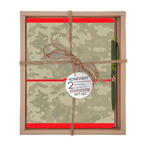НАБОР ПОДАРОЧНЫЙ "Милитари серый" (ДВЕ ТЕТРАДИ И РУЧКА)
Арт. 7-48-604-2/5