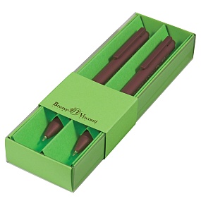 Набор BrunoVisconti®
из 2-х шариковых автоматических  ручек
"POINTCLICK"0.38 мм, синий, в картонном салатовом  футляре Original
Арт. 20-0379/0202