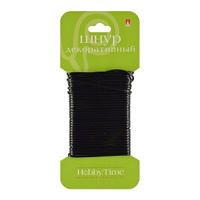 ШНУР ДЕКОРАТИВНЫЙ ВОЩЁНЫЙ, Ø 1 ММ, 6 М, ЧЕРНЫЙ
Арт. 2-154/02