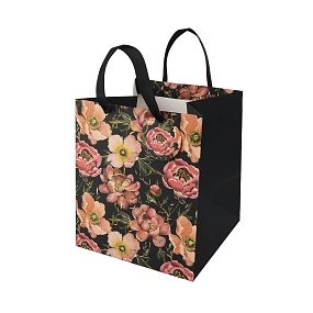 Пакет бумажный упаковочный подарочный BrunoVisconti®
 (25 х 30 х 25 см)
"FLORA.PINK BLOSSOM"
Арт. 2-873/03