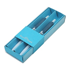 НАБОР ИЗ 2-Х РУЧЕК "HappyClick. Кофемания. Горячий шоколад" ШАРИКОВАЯ 0.5 ММ, СИНЯЯ (голубой футляр)
Арт. 20-0241/5454