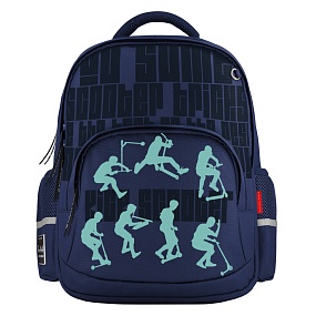 Рюкзак BrunoVisconti®
классический 
синий с эргономичной спинкой
«SCOOTER PARTY»
Арт. 12-002-250/02