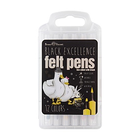 Фломастеры BrunoVisconti®
12 цветов, 3 вида "BLACK EXCELLENCE"
пластиковый пенал
Арт. 32-0058