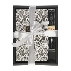 НАБОР ПОДАРОЧНЫЙ А5 "Black&White. Восточный мотив" И МЕТАЛЛ. РУЧКА
Арт. 3-743/02-5