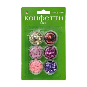 МИНИ-КОНФЕТТИ ДЛЯ ДЕКОРА "СЕРДЕЧКИ" 4ММ, ( 6 ЦВЕТОВ )
Арт. 2-419/01