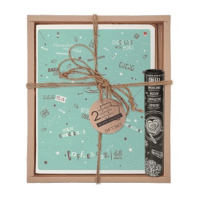 Набор подарочный "COFFEE TIME. Бирюзовая" (две тетради и ручка в тубе)
Арт. 7-48-1273-3/1