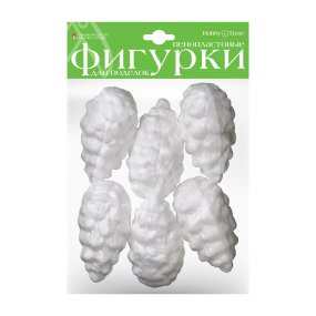 ПЕНОПЛАСТОВЫЕ ФИГУРКИ. ШИШКИ, 70 ММ, 6 ШТ. 
Арт. 2-206/02