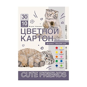 Набор цветного картона BrunoVisconti®
А4, 30 листов, 10 цветов , 190 г/кв.м
CUTEFRIENDS
Арт. 11-430-355