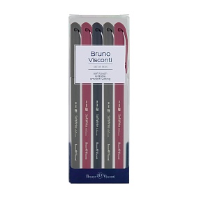Набор из 5-ти ручек BrunoVisconti®
шариковые масляные, 0.5 мм, синие
SoftWrite. ORIGINAL
Арт. 20-0088-5