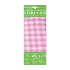 Набор цветной бумаги "тишью" HOBBY TIME
(130 х 290 мм), 10 листов
клетка розовая
Арт : 2-145/09
