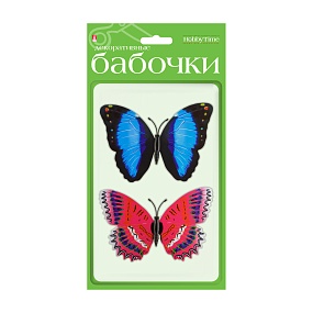 ДЕКОРАТИВНЫЕ ЭЛЕМЕНТЫ  3D "БАБОЧКИ", 12 СМ, 2 ШТ
Арт. 2-139/06