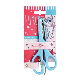 НОЖНИЦЫ ДЕТСКИЕ, "FUNCUT. Кошка" 13,5 см. (безопасные лезвия, возвратный механизм) 
Арт. 60-0023/02