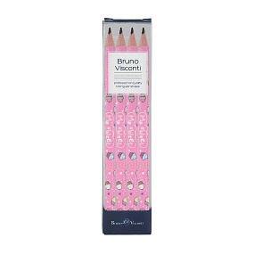 НАБОР ИЗ 4-Х КАРАНДАШЕЙ ЧЕРНОГРАФИТОВЫХ "HappyGraphix Jumbo. My Sweet.Капкейки" 4В, 3.5 MM
Арт. 21-0062/09-4