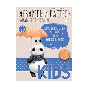 Бумага BrunoVisconti
для акварели и пастели 
А5 (148х210 мм), 20 л.
Арт. 4-106