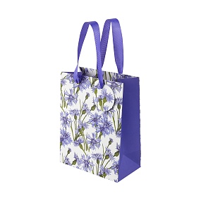 Пакет бумажный упаковочный подарочный BrunoVisconti®
 (180 х 230 х 100 мм)
"FLORA.ВАСИЛЬКИ"
Арт. 2-851/18