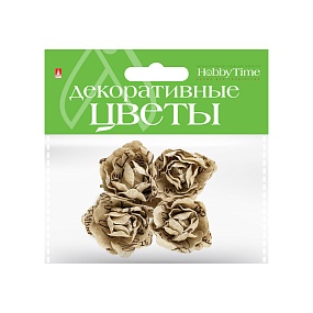 ДЕКОРАТИВНЫЕ ЦВЕТЫ ИЗ МЕШКОВИНЫ В СВЯЗКЕ 4 ШТ. ВИД 5
Арт. 2-367/05