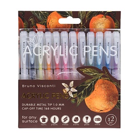 Набор BrunoVisconti®
из 12-ти акриловых ручек
"FLORA.Paradise.Oranges"
1 мм
Арт. 20-0499/02