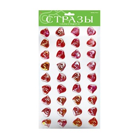 НАБОР САМОКЛЕЯЩИХСЯ СТРАЗ №76 "СЕРДЕЧКИ-4", 4 ЦВ.
Арт. 2-110/12