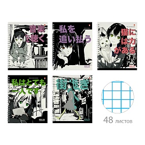 Тетрадь общая Альт®
А5 (165 х 200 мм)
"MANGA ANIME. CITY" 48 л., клетка
Арт. 7-48-1251
обложка в ассортименте