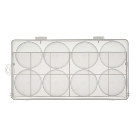 КОНТЕЙНЕР ПЛАСТИКОВЫЙ 20.5 Х 10.8 Х 3.8 СМ С БАНОЧКАМИ, 8 ШТ Ø 5 СМ
Арт. 2-750/28