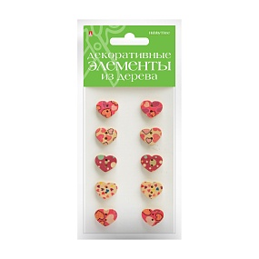ДЕКОР ИЗ ДЕРЕВА. КРАШЕНЫЙ, НАБОР №14 "СЕРДЕЧКИ"
Арт. 2-358/01