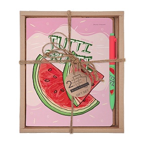 НАБОР ПОДАРОЧНЫЙ "TUTTI FRUITI. Арбуз" (ДВЕ ТЕТРАДИ И РУЧКА)
Арт. 7-48-1270-2/2