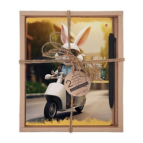 НАБОР ПОДАРОЧНЫЙ "ПУШИСТЫЙ БАЙКЕР. На отдыхе" (ДВЕ ТЕТРАДИ И РУЧКА)
Арт. 7-48-1296-2/4