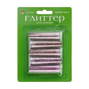 ГЛИТТЕР ДЛЯ ДЕКОРА, С ДОЗАТОРОМ, 4.5 Г, В БЛИСТЕРЕ,  ( 5 ЦВЕТОВ ), ЦВЕТОВАЯ ГАММА №5
Арт. 2-308/05