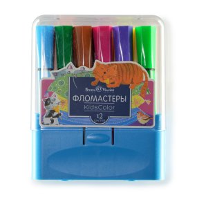 Фломастеры BrunoVisconti
утолщенные, 12 цветов
пластиковый пенал
KidsColor 
Арт. 32-0037