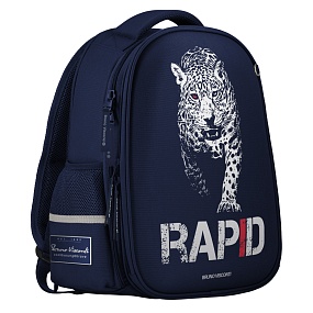 Рюкзак BrunoVisconti®
облегченная капсула
синий  с эргономичной спинкой
«RAPID.ЛЕОПАРД»
Арт. 12-001-164/02