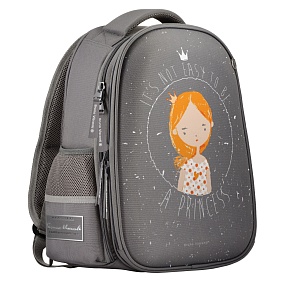 Рюкзак BrunoVisconti®
облегченная капсула
серый  с эргономичной спинкой
«YOUNG PRINCESS»
Арт. 12-001-157/05