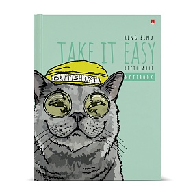 Тетрадь со сменным блоком Альт®
А5 (170 х 225 мм)
"EASY LIFE. BRITISH CAT" 80л., клетка
Арт. 7-80-081/17