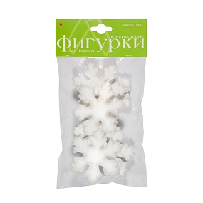ПЕНОПЛАСТОВЫЕ ФИГУРКИ. СНЕЖИНКИ, Ø 45 ММ, 6 ШТ. 
Арт. 2-209/10