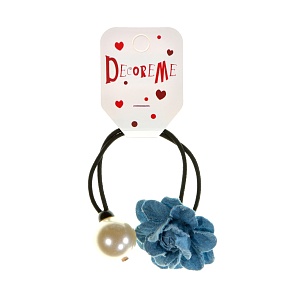 РЕЗИНКА ДЛЯ ВОЛОС "ГОЛУБАЯ РОЗОЧКА И ЖЕМЧУГ" 1 ШТ, 1 ВИД 
Арт. 2-712/141