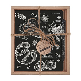 НАБОР ПОДАРОЧНЫЙ "CAFFEE NERO. Caffè nero. Desserts" (ДВЕ ТЕТРАДИ И РУЧКА)
Арт. 7-48-1272-2/5