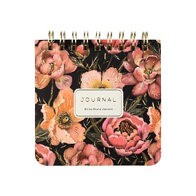 "POCKET JOURNAL" 90 Х 90 ММ, 60 Л,  НА ГРЕБНЕ "ФЛОРА.РОЗОВОЕ ЦВЕТЕНИЕ"
Арт. 3-649/13